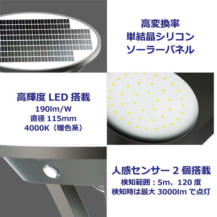 LEDソーラー外灯・街路灯 MACHITO-SS-SUS 照明部 LEDソーラー外灯・街路灯 MACHITO-SS-SUS 照明部